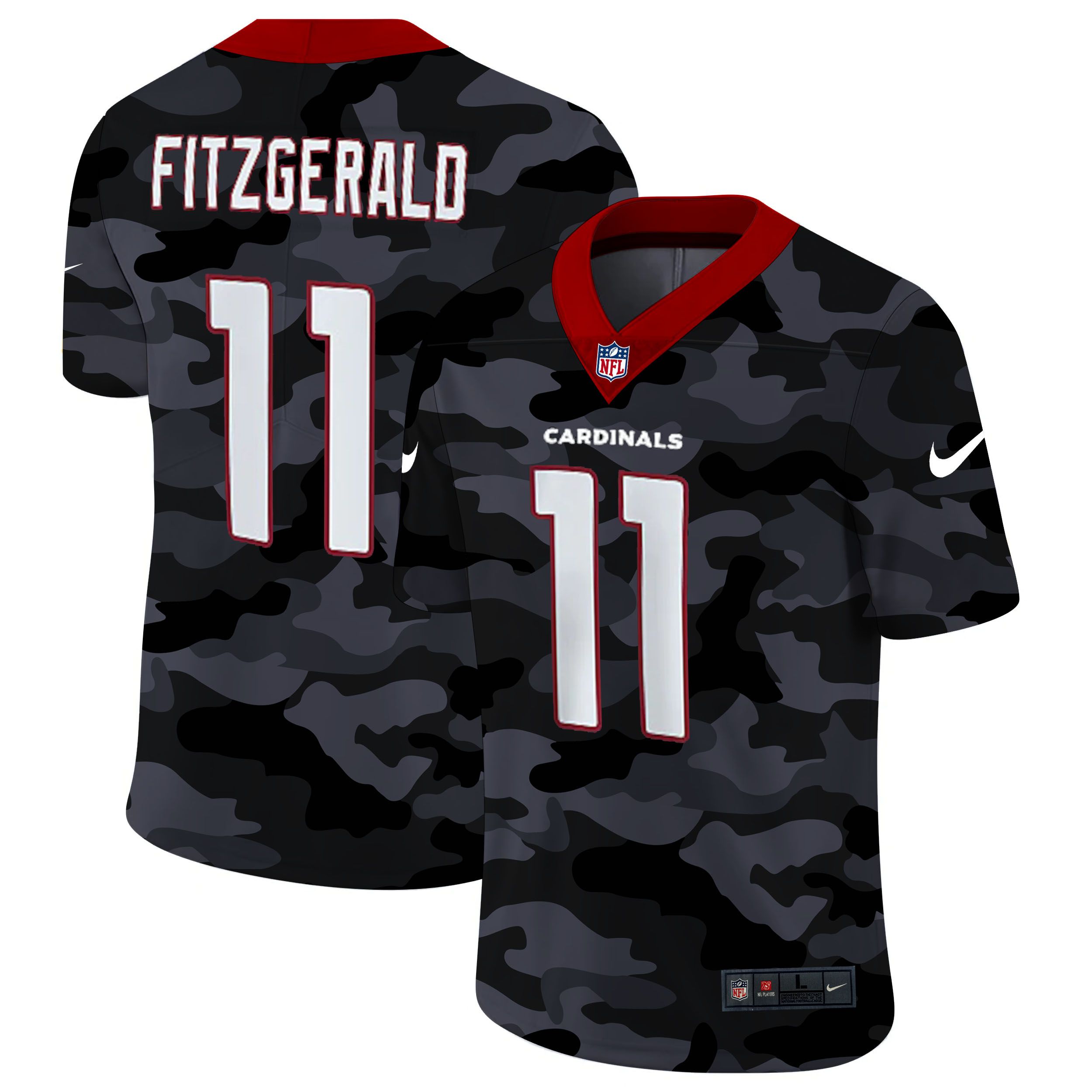 Men Arizona Cardinals #11 Fitzgerald 2020 Nike Camo Salute to Service Limited NFL Jerseys->seattle seahawks->NFL Jersey